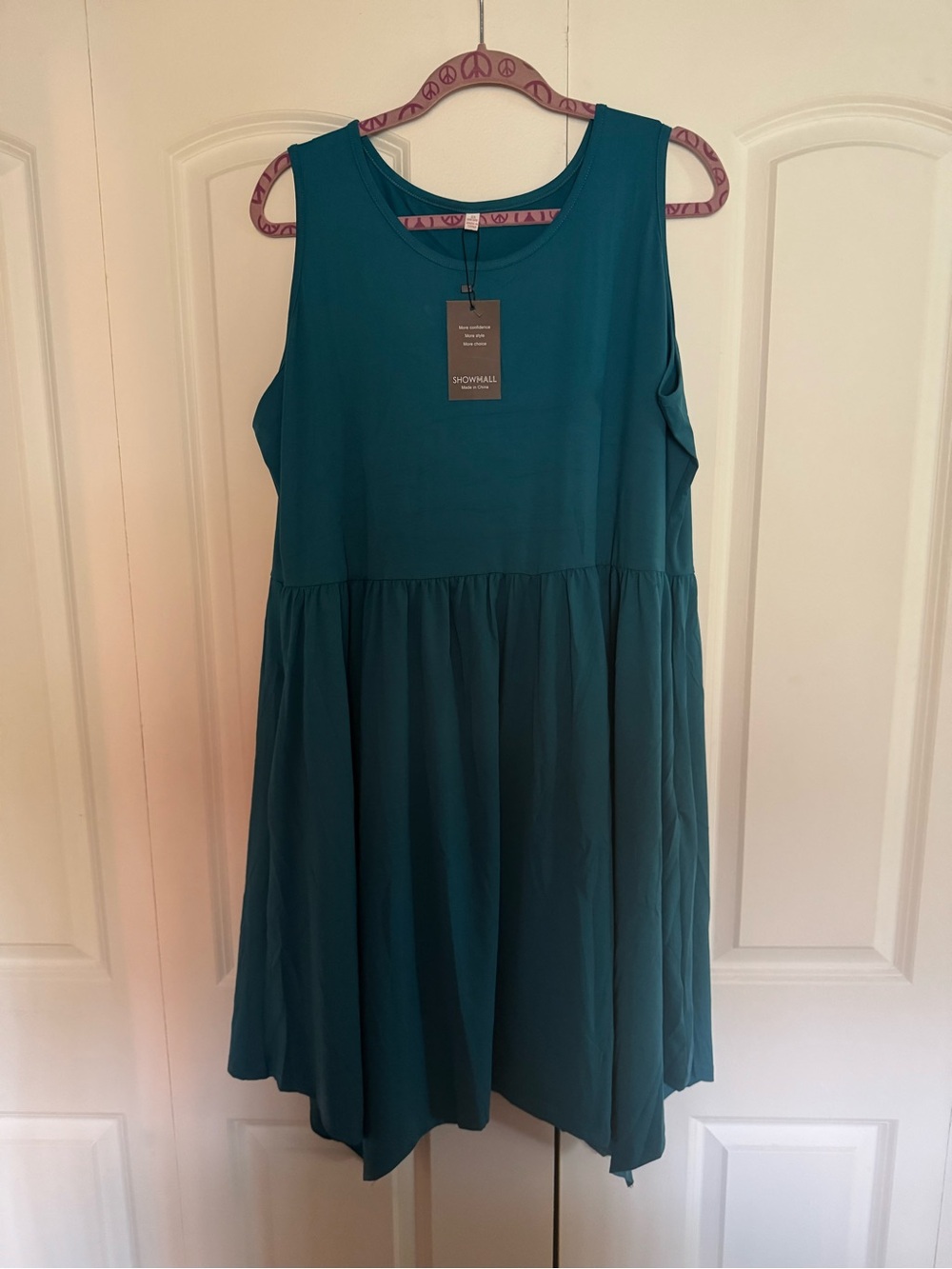 Sleeveless Showmall Teal Swing Dress